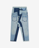 Men's Patchwork Panelled Jeans Multi