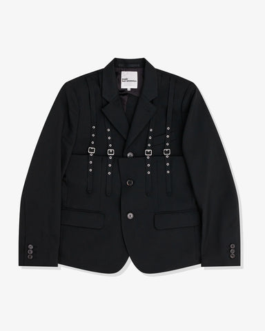 Women's Eyelet Strap Jacket Black
