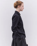Women's Collar Charm Shirt Black