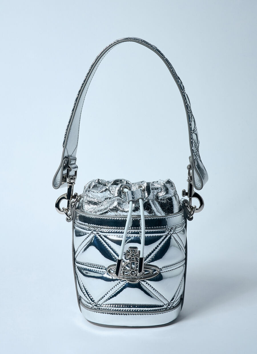 Kitty small bucket bag silver