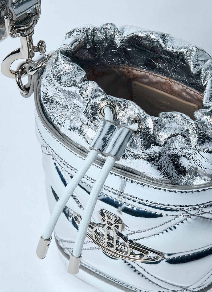 Kitty small bucket bag silver