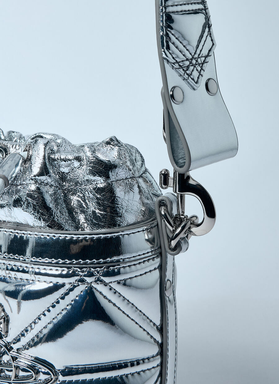 Kitty small bucket bag silver