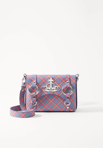 KIM Crossbody Blue/Orange Tartan