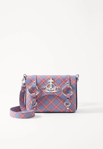 KIM Crossbody Blue/Orange Tartan