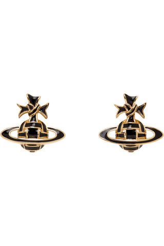 Ribbon bas relief earrings