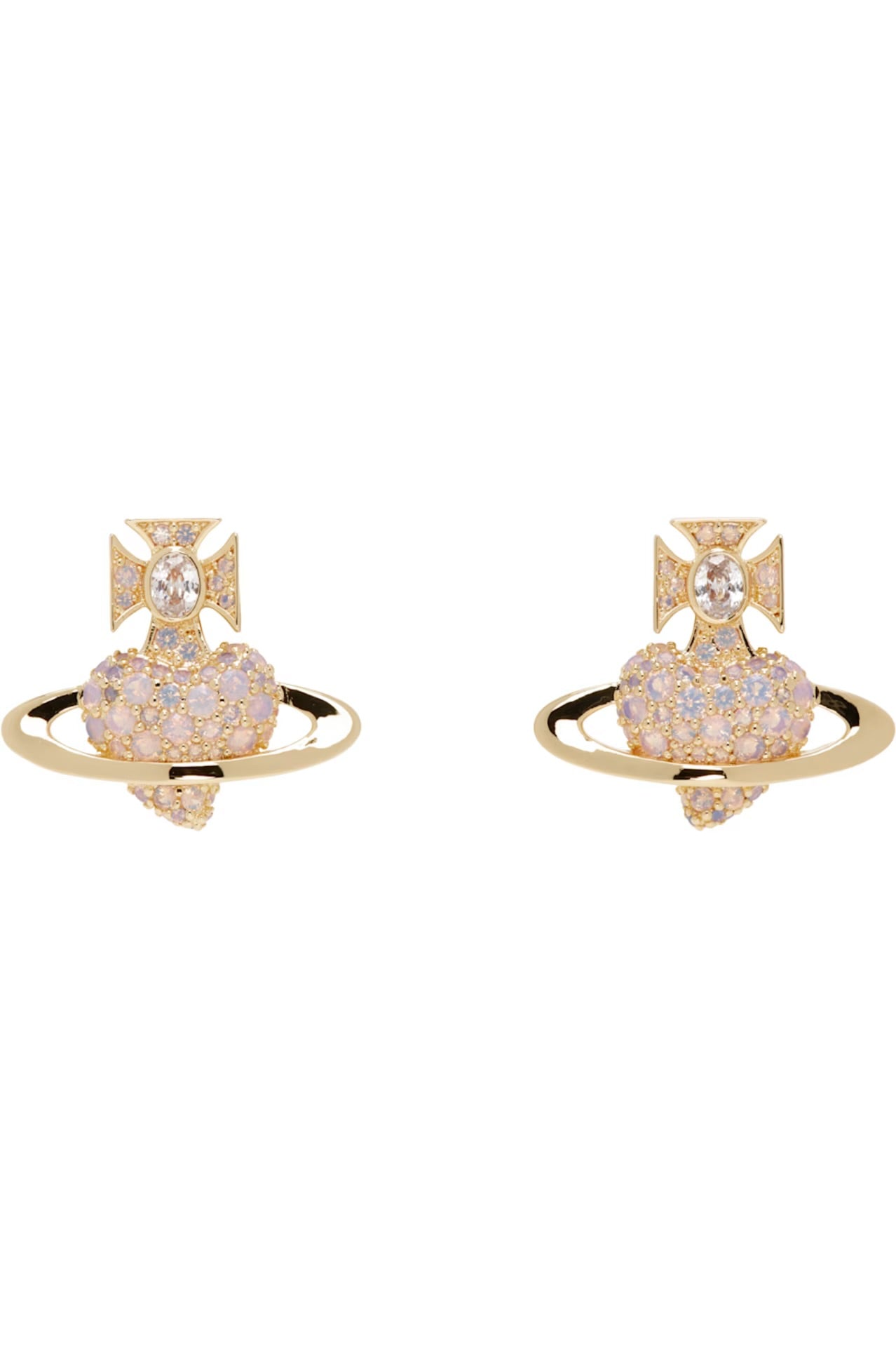 Agnatha earrings gold/milky pink