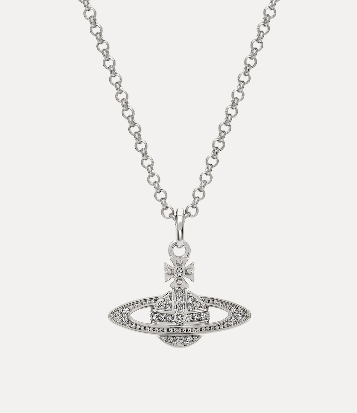 Man mini bas relief pendant platinum-crystal