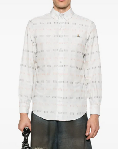 2 Button Krall shirt - White multi