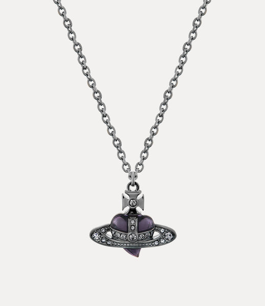 Man. Diamante Heart Pendant Necklace