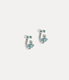 Maitena earrings in Platinum-blue-white