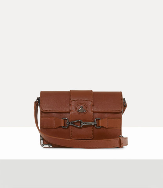 Bella Flap Crossbody camel/gunmetal