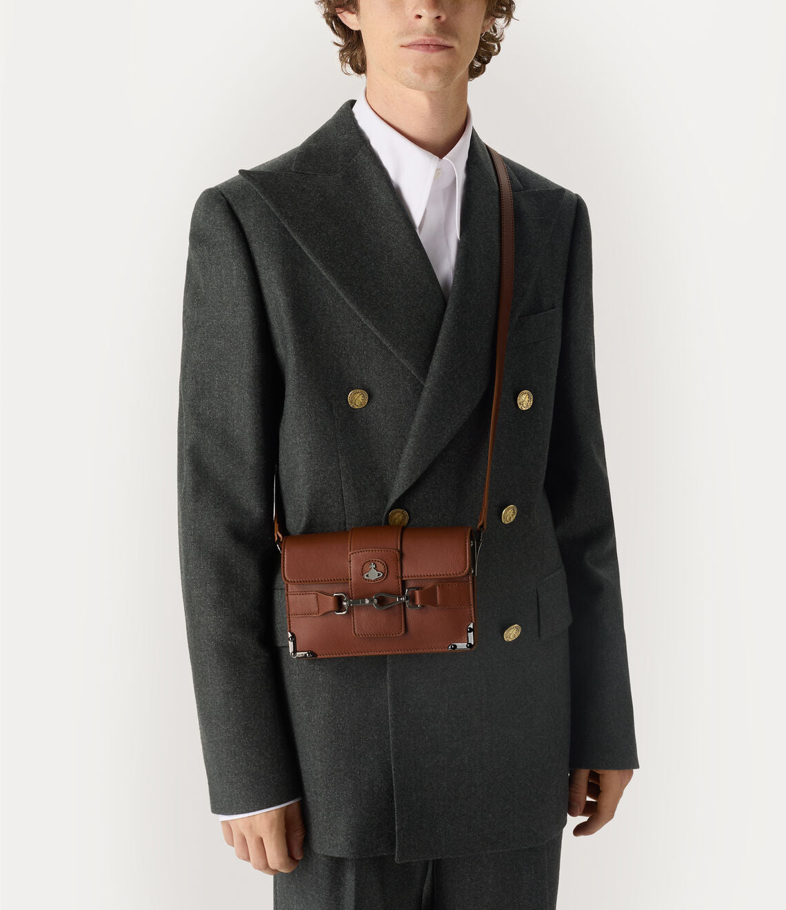 Bella Flap Crossbody camel/gunmetal
