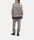 Distressed tartan jumper