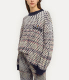 Distressed tartan jumper