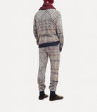 Distressed tartan jumper