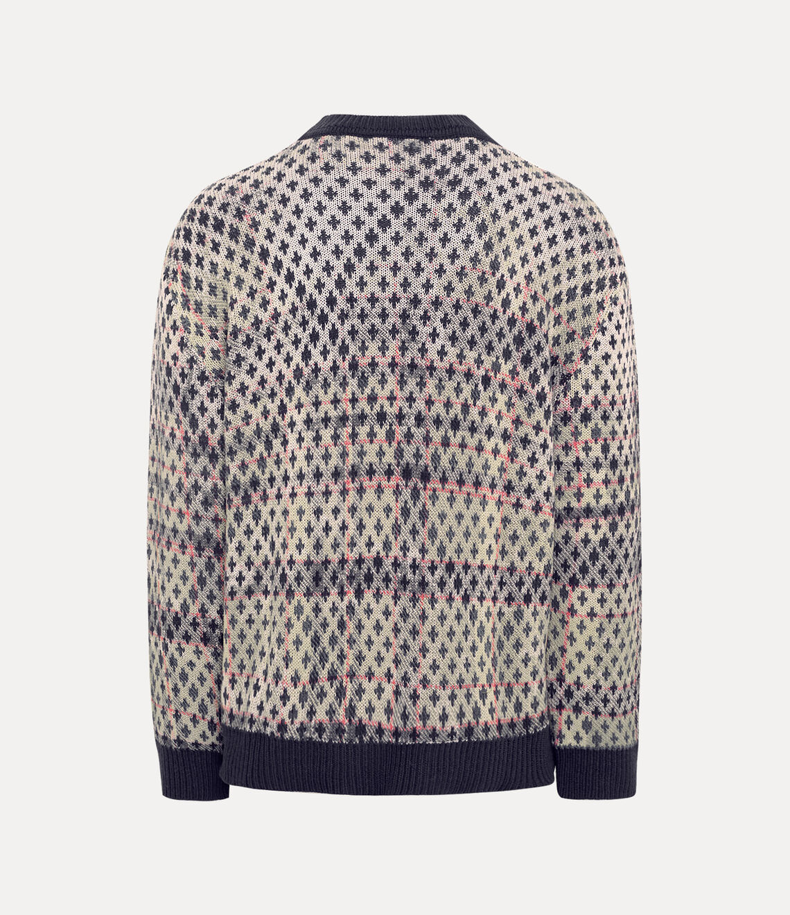 Distressed tartan jumper