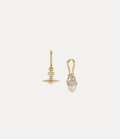 Lucille orb earrings gold tone