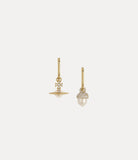 Lucille orb earrings gold tone