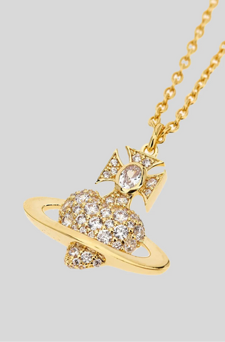 Agnatha Bas Relief Pendant Gold/white