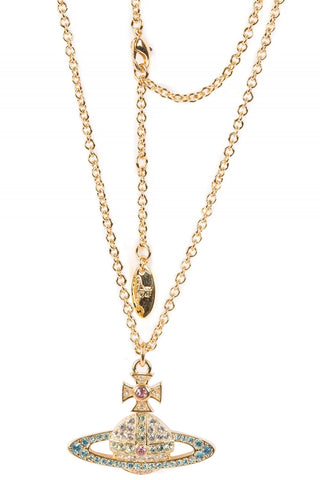 KIKA pendant Necklace gold/light turquoise