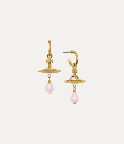 Aleksa Earrings gold/peach pearl