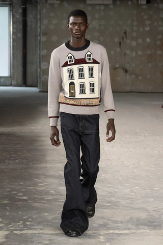Junya Watanabe Men's House Knit Sweater Beige