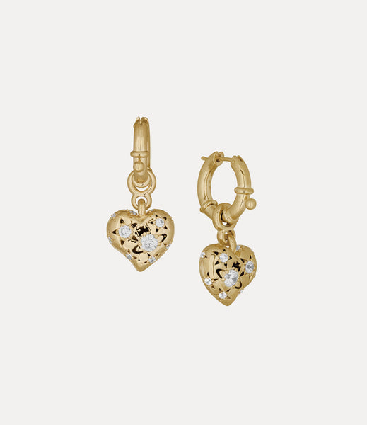 Lee Earrings gold white