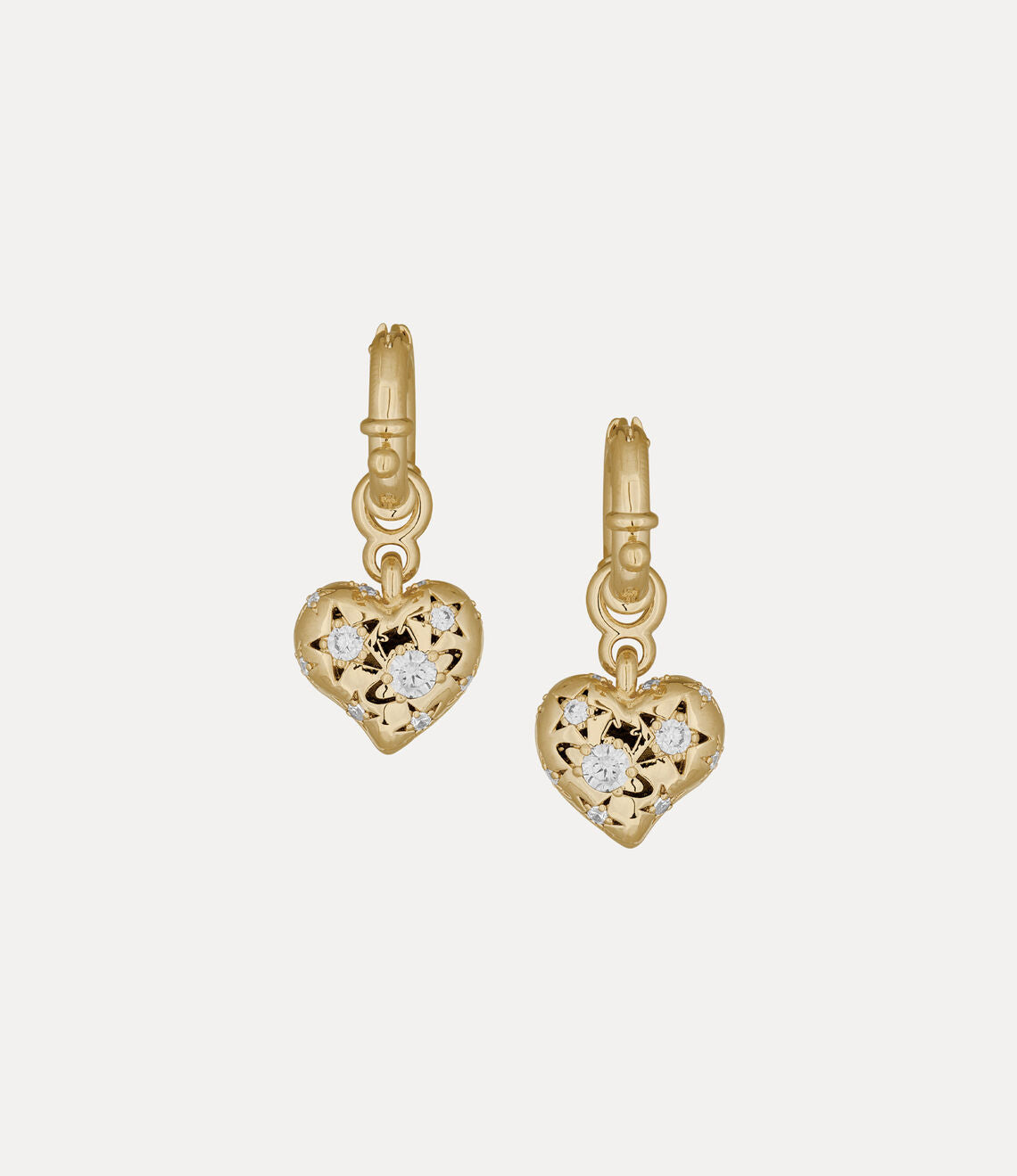 Lee Earrings gold white