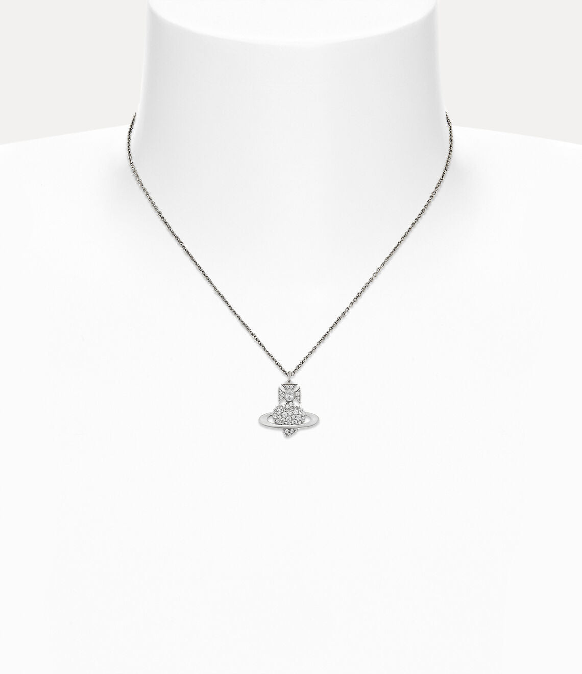 Agnatha Bas Relief Pendant Platinum/white