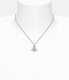 Agnatha Bas Relief Pendant Platinum/white