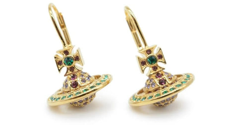 KIKA orb earrings gold/emerald