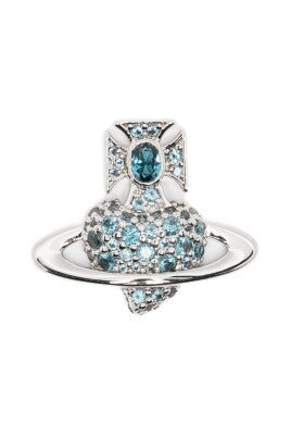 Agnatha earrings platinum/denim blue