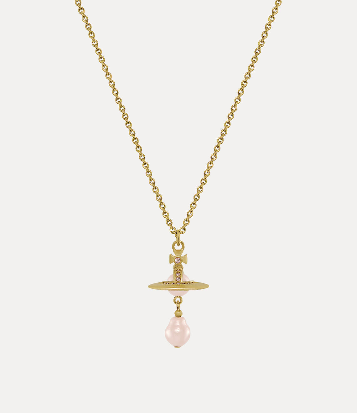 ALEKSA PENDANT gold/peach pearl