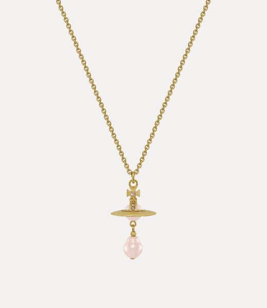 ALEKSA PENDANT gold/peach pearl
