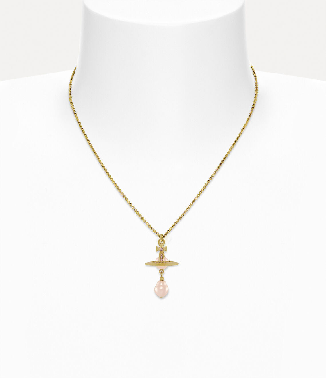 ALEKSA PENDANT gold/peach pearl