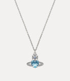 Ariella pendant in platinum/aquamarine