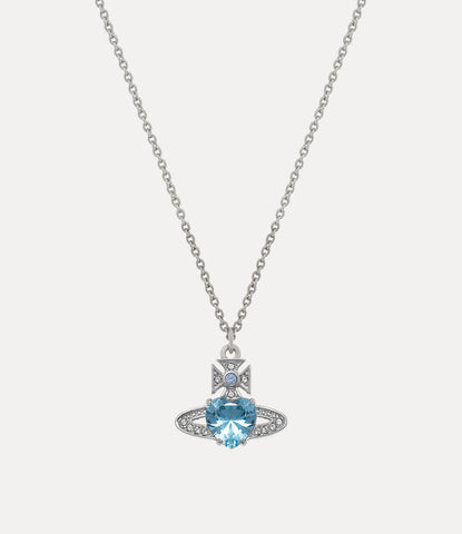 Ariella pendant in platinum/aquamarine