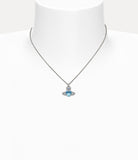 Ariella pendant in platinum/aquamarine