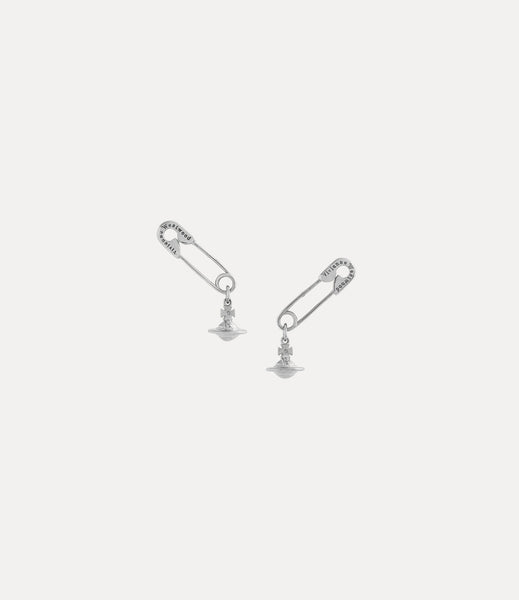 Safety Pin Earrings platinum