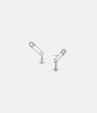 Safety Pin Earrings platinum