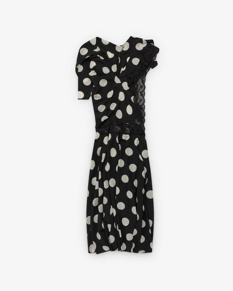 Junya Watanabe Polka Dot Maxi Dress Black/White
