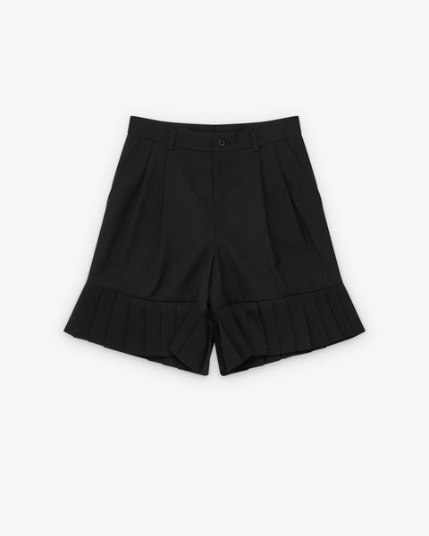 Pleated Shorts Black