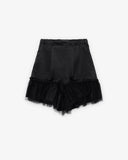Women's Tulle Trim Shorts black