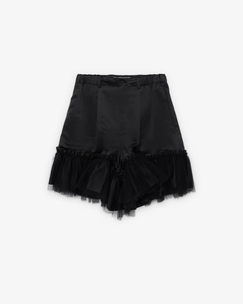 Women's Tulle Trim Shorts black