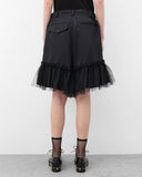 Women's Tulle Trim Shorts black