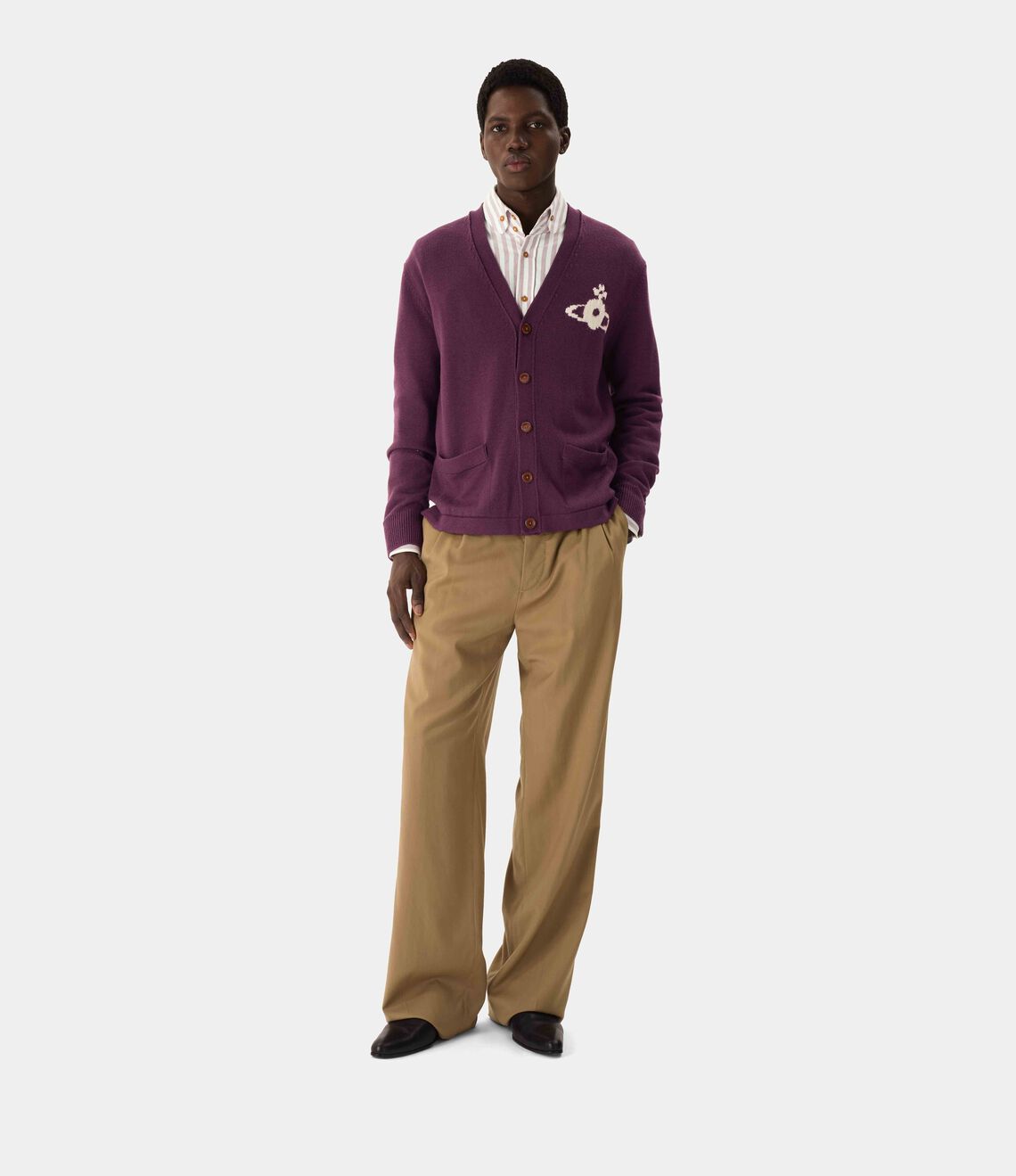 Alex Cardigan Dark Mahogany