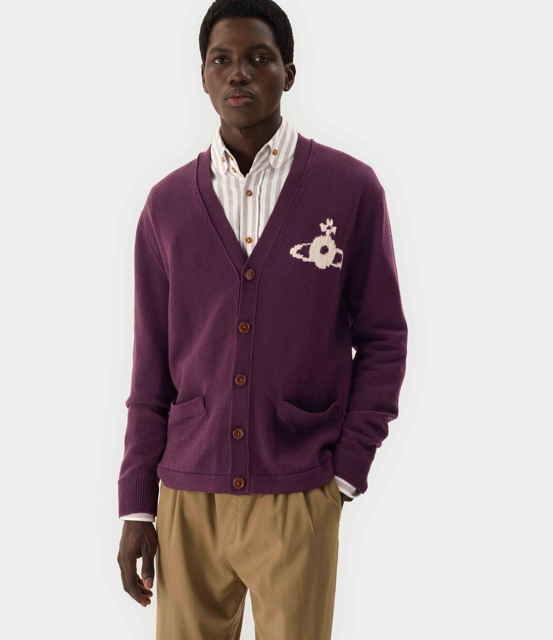 Alex Cardigan Dark Mahogany