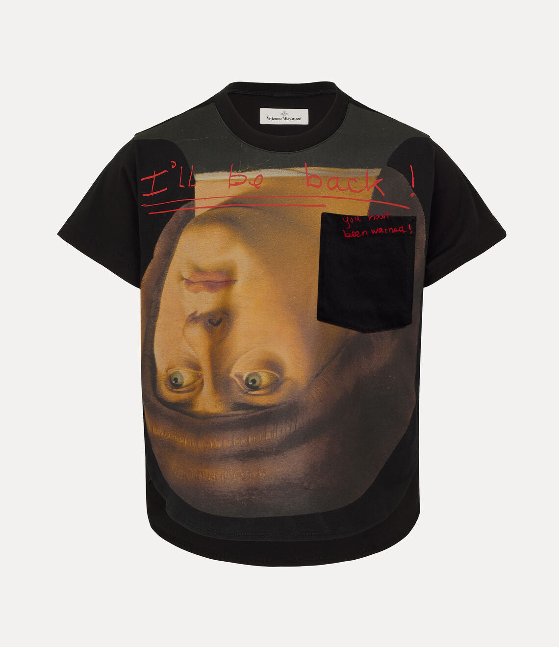 Upside Down Head Circle Hem T-shirt