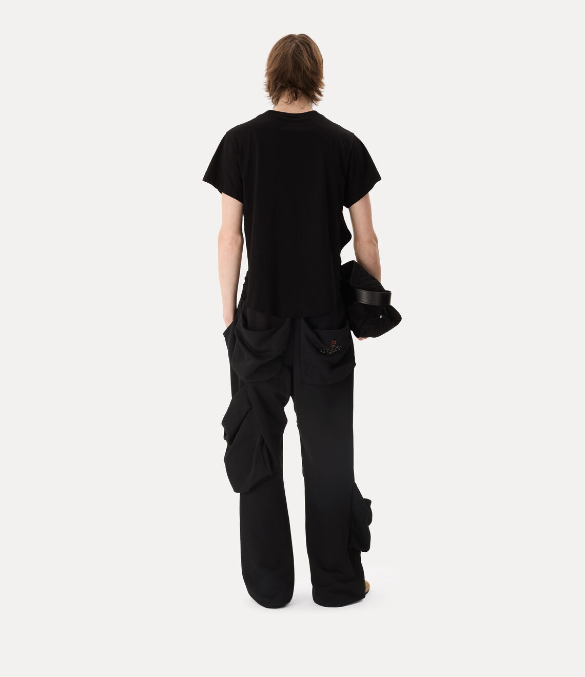 Upside Down Head Circle Hem T-shirt