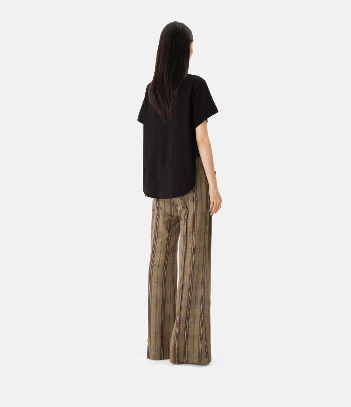 Upside Down Head Circle Hem T-shirt